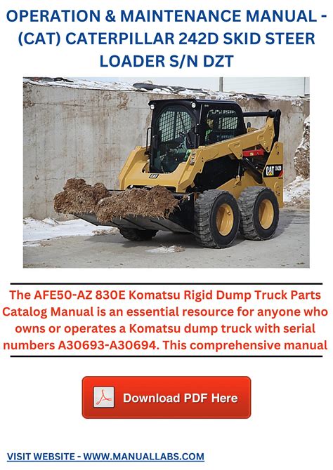 cat skid steer loader 242|cat 242d manual.